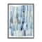 Stupell Industries Nautical Inspired Abstraction Blue Beige Blocked Lines in Black Frame Wall Art